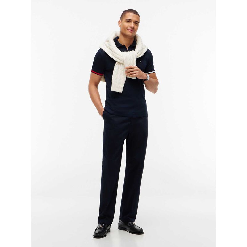 Tommy Hilfiger Slim Fit Fluid Cotton Interlock Polo Shirt image number 3
